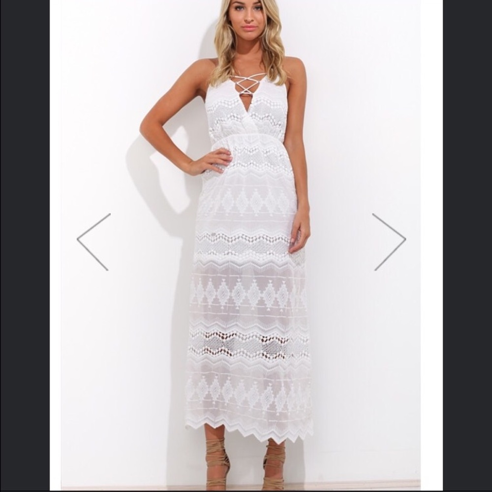 Hello Molly Brand New Easy Love Maxi Dress White